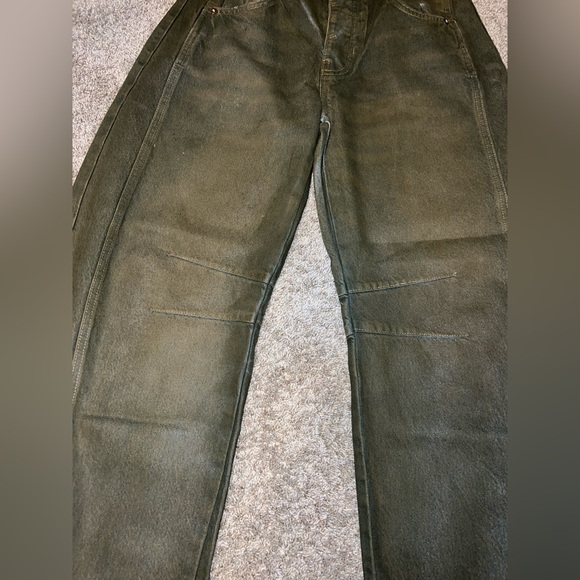 NWT We The Free By Free People Good Luck Coated Barrel Jeans New Moon Size 24 - Picture 9 of 14